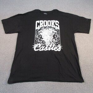 CROOKS & CASTLES Men’s XL Black Medusa Head Graphic T-Shirt Urban Streetwear